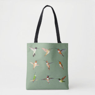 Bolsa Tote Khaki Hummingbird da América do Norte