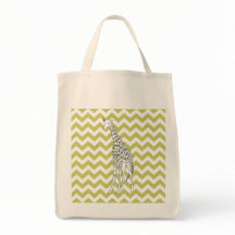 Khaki Safari Chevron com Pop Art Giraffe