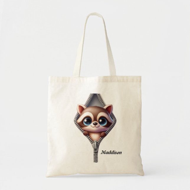 Bolsa Tote Kids Cute Raccoon Toag (Frente)