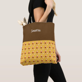 Bolsa Tote Kids Halloween Orange Candy Corn Stars