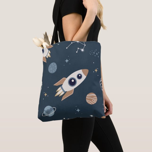 Bolsa Tote Kids Rocket, Planet e Star Standard (Close Up)