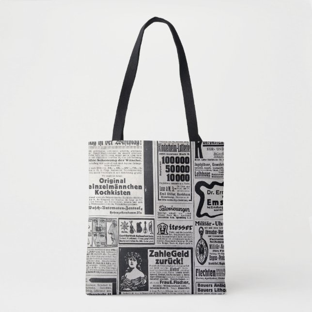 Bolsa Tote Kiev histórico: Ilustração do jornal de 1917 (Frente)