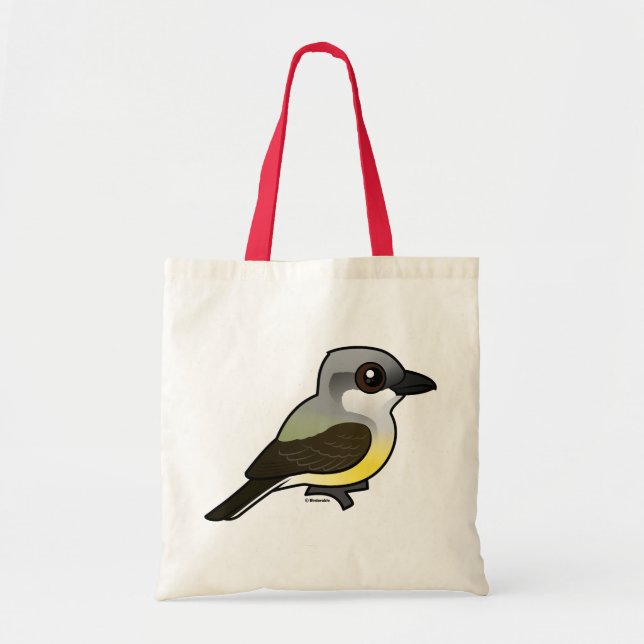 Bolsa Tote Kingbird ocidental de Birdorable (Frente)
