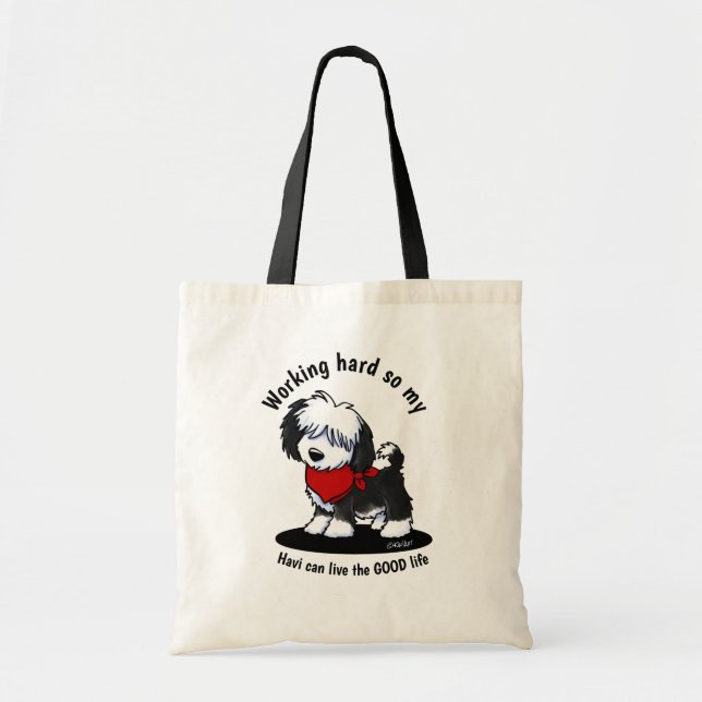 Bolsa Tote KiniArt Cutieface Havanese Tote Bag (Frente)