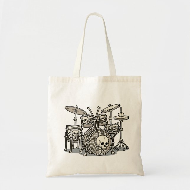 Bolsa Tote Kit de Bateria Esqueleto Heavy Metal (Frente)