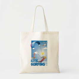 Bolsa Tote Kite surfing illustratie. 