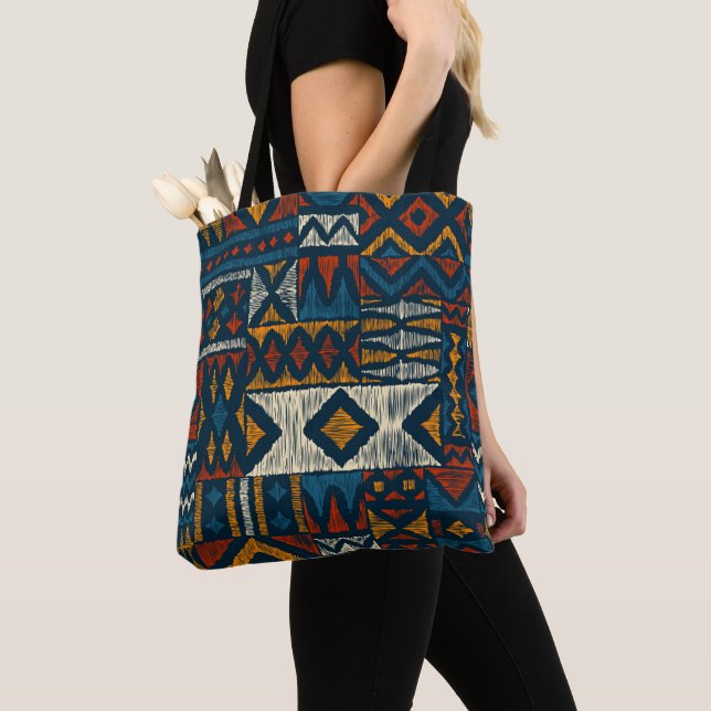 Bolsa Tote Kitengue Ankara chitenge Pattern Africa (Close Up)