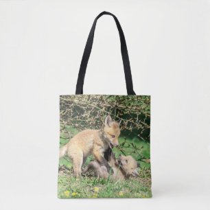 Bolsa Tote Kits de Raposa Vermelha Reproduzindo