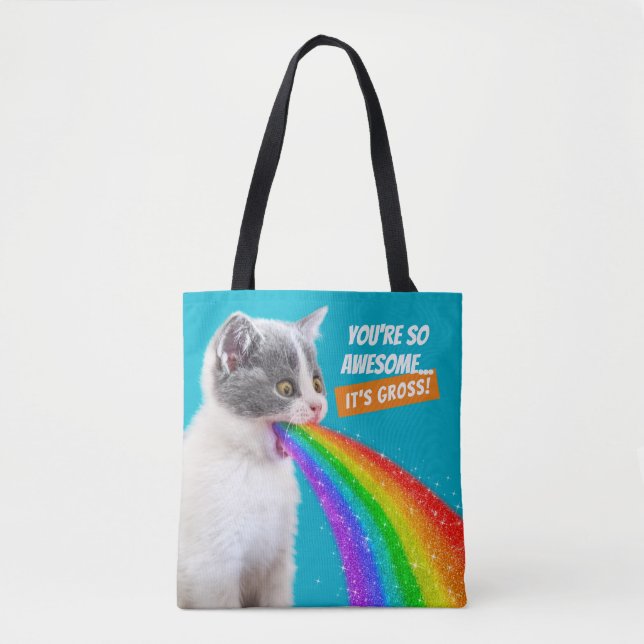 Bolsa Tote Kitten Cria Arco-Íris (Frente)