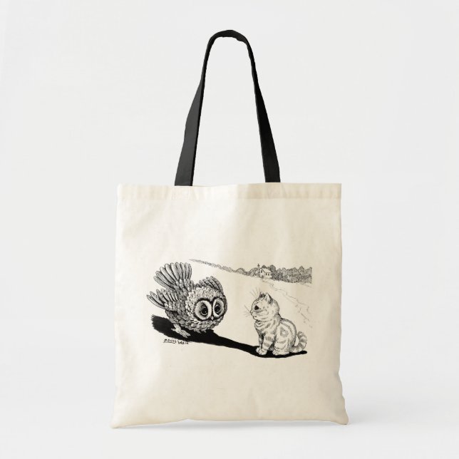 Bolsa Tote Kitten e Owl, Louis Wain (Frente)