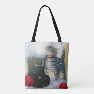 Bolsa Tote Kitten no Boot do Papai noel