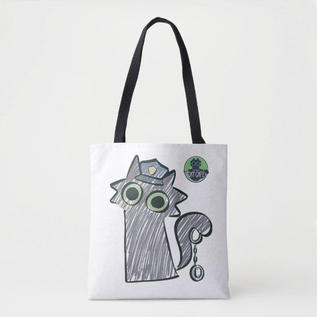 Bolsa Tote Kitty Cop – Proteger e Servir  (Frente)