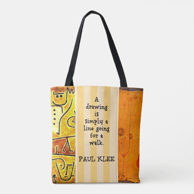 Bolsa Tote Klee - Cotação e pinturas (Verso)