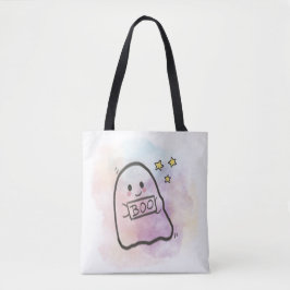 Bolsa Tote Kleiner Geist mit Boo! Schild
