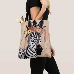 Bolsa Tote Klimt Zebra   Coroa De Flores