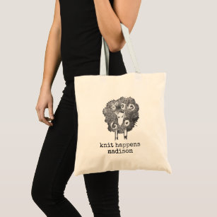 Bolsa Tote Knit Acontece Com A Bag Personalizada Do Projeto K