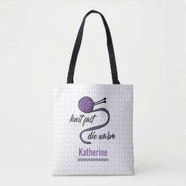 Bolsa Tote Knit Roxo Rápido, Morre Quente