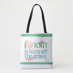 Bolsa Tote Knitting Funny Cote - Eu Knit - Projeto Knitters