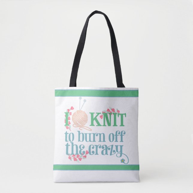 Bolsa Tote Knitting Funny Cote - Eu Knit - Projeto Knitters (Frente)