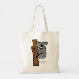 Bolsa Tote Koala Bear Subindo Árvore Troço_Cove