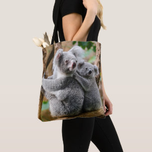 Bolsa Tote Koala com bebê em árvore na Austrália