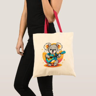 Bolsa Tote Koala estrumando um violão