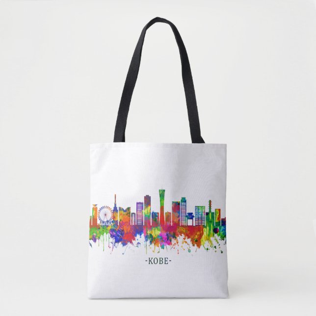 Bolsa Tote Kobe Japan Skyline (Frente)