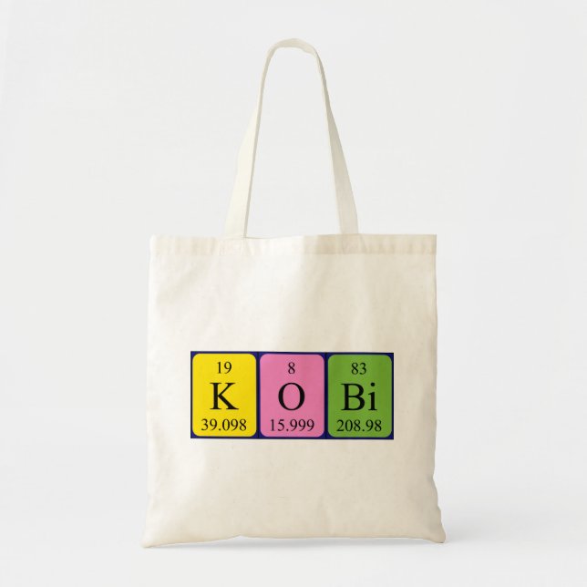 Bolsa Tote Kobi - mesa periódica tote saco (Frente)