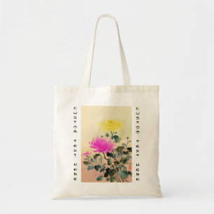 Bolsa Tote Koitsu Tsuchiya Crisântemo flores japonesas arte