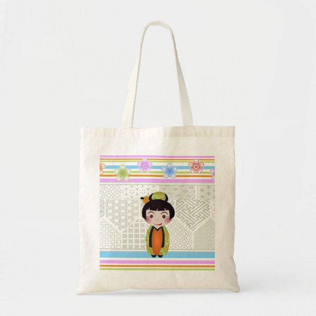 Bolsa Tote kokeshi noshi (Frente)