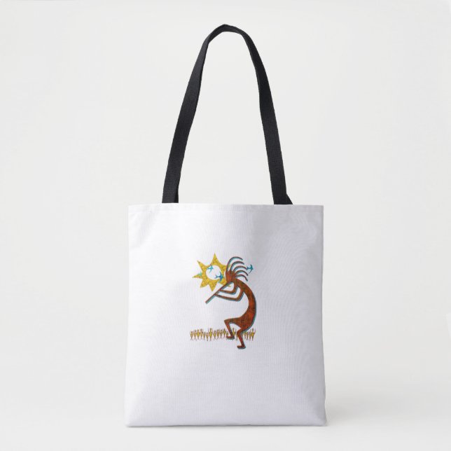 Bolsa Tote Kokopelli Concert Fashion Legal Americano Nativo (Frente)