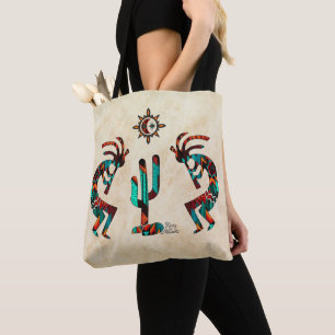 Bolsa Tote Kokopelli e Cactus