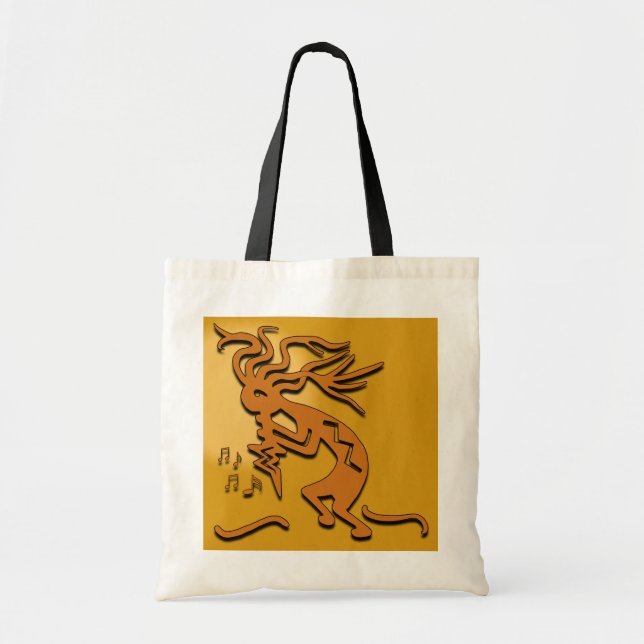 Bolsa Tote Kokopelli Musico Trabalho de arte (Frente)