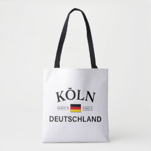 Bolsa Tote Koln (Colônia) Coordenadas de Alemanhas Alemãs