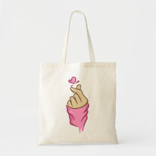 Bolsa Tote Korean love sign