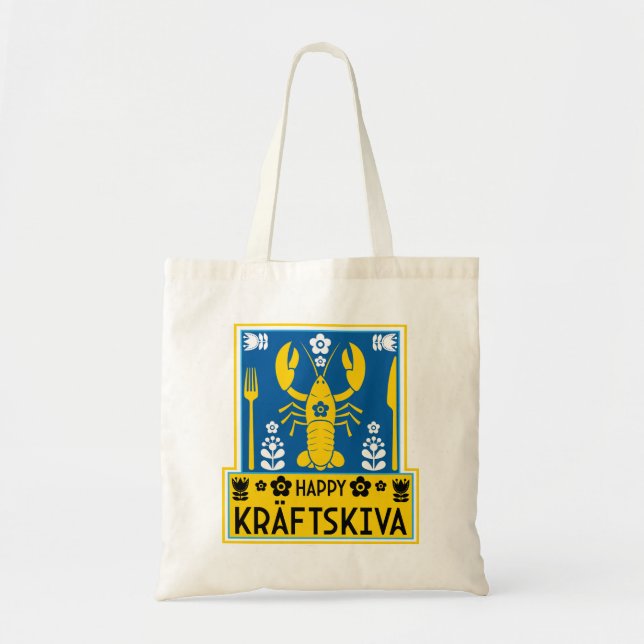 Bolsa Tote Kräftskiva - Partido dos Peixes-Craques Sueco (Frente)