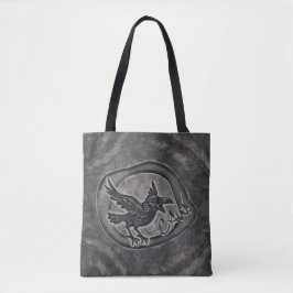 Bolsa Tote Krähe Crow Rabe ruft CAW! Tasche Tragetasche