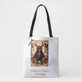 Bolsa Tote Krampus Is Coming – Be Naughty! | Dark Humor Chris