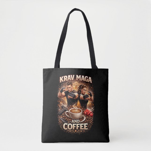 Bolsa Tote Krav Maga e Café (Frente)