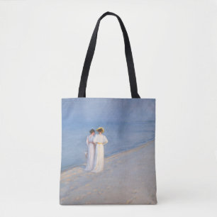Bolsa Tote Kroyer - Noite de Verão em Skagen Beach