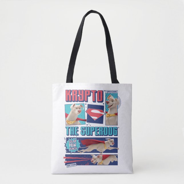 Bolsa Tote Krypto Os Painéis De Quadrinhos Super Cachorros (Frente)