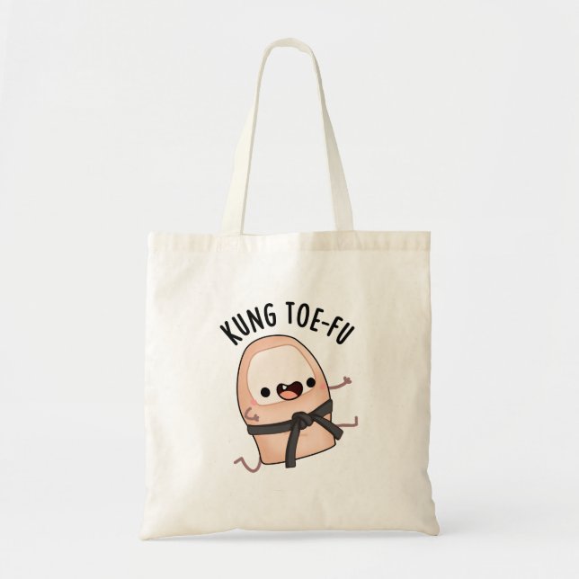 Bolsa Tote Kung Toe-fu Funny Big Toe Pun (Frente)