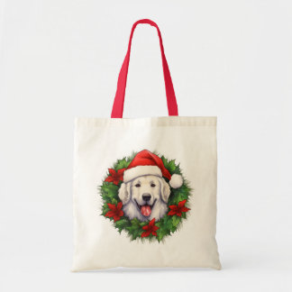 Bolsa Tote Kuvasz Christmas Wreath