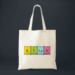 Bolsa Tote Kylan nome periódico da mesa tote saco<br><div class="desc">Kylan se soletrava como K Y La N (Potássio ítrio Lanthanum Nitrogen) em um saco para o cientista em você.</div>