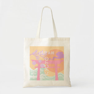 Bolsa Tote Kyoto Japan Viagem Art, Orange Pastel Art