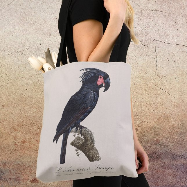 Bolsa Tote L' Ara Noir a Trompe / Palm Cockatoo (L' Ara Noir a Trompe / Palm Cockatoo. Tote Bag)