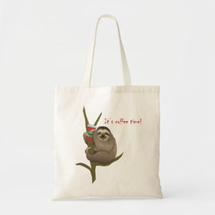 Bolsa Tote Lã bonita com caneca de café, é hora do café!