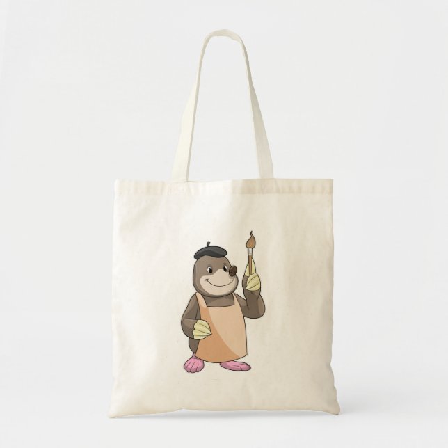 Bolsa Tote Lã como Pintor com Pintor (Frente)
