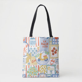 Bolsa Tote La Dolce Vita Italian Summer Lemons Mediterranean 