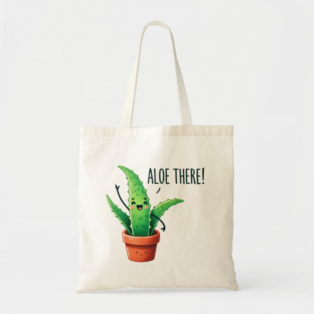 Bolsa Tote Lá Em Cima! Saco de Tote da Fábrica de Aloe de Cut (Frente)